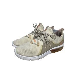 Nike Air Max Sequent 3 Beige & Pink Running Shoes Women Size 9.5 A02675-200